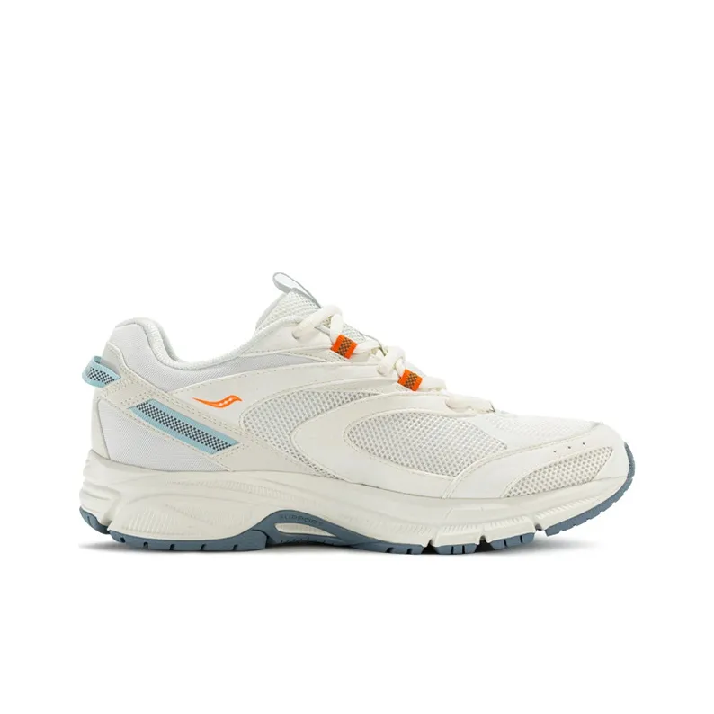 Saucony Shock Absorbers With Slip Resistant And Abrasion Resistant Properties Low Top Running Shoes Unisex White Blue-1