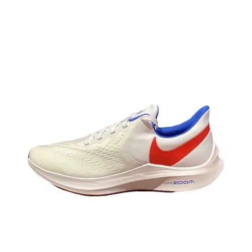 Nike Zoom Winflo 6 Running Shoes Men Low-Top White/Blue/Red