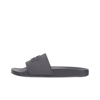Balenciaga Pool Slides 3D Bb Logo Dark Grey