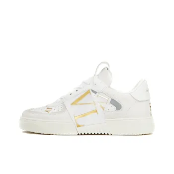 Valentino VL7N Low Top Stylish Skateboarding Shoes Women's White Gold