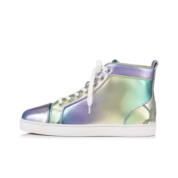 Christian Louboutin Skateboard Shoes Men High-Top Fluorescent Purple