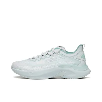 Anta Cushioning Anti Slip And Wear Resistant Low Top Running Shoes Women's White Gray Green
