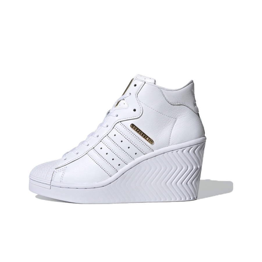 adidas originals Superstar Ellure Skateboarding Shoes Women s Mid top White POIZON