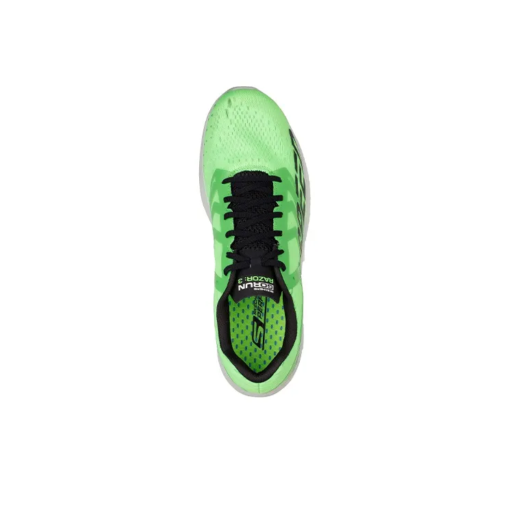 Skechers Go Run Razor 3 Anti-Slip Wear-Resistant Breathable Lightweight Low-Top Running Shoes Men's Green-3