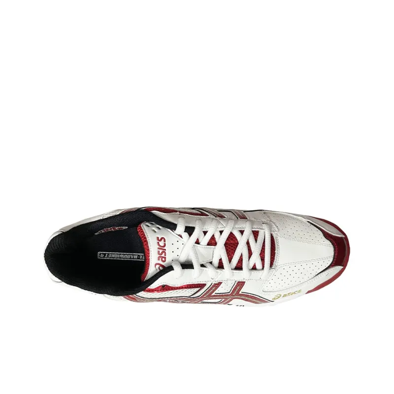 Asics Gel-Hardwicket 4 Wear-Resistant Low-Top Running Shoes Men's White Red Multicolor-2