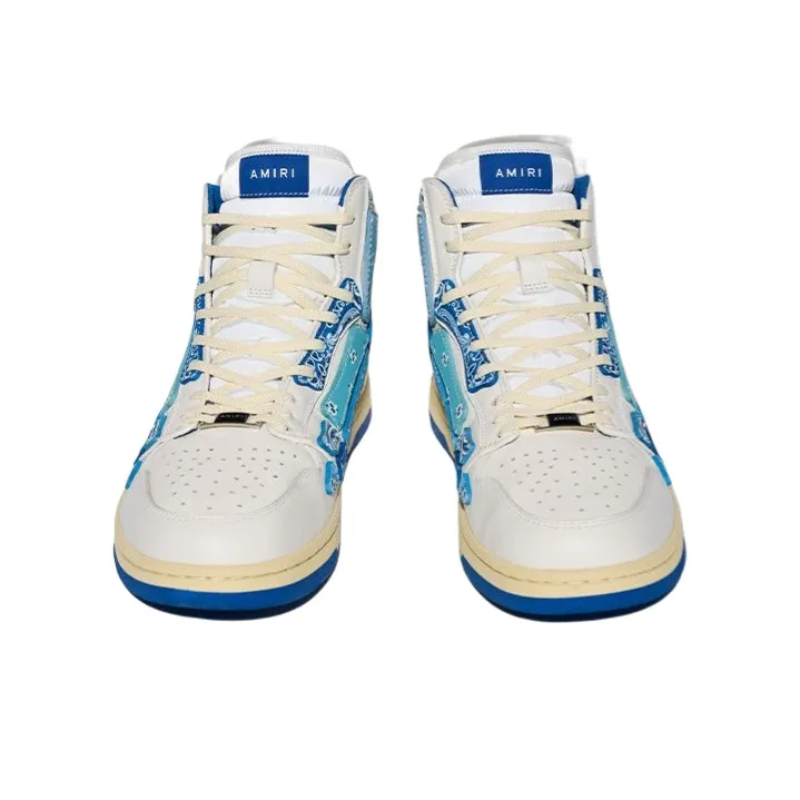 AMIRI Skel Top Hi Bandana White Blue-2