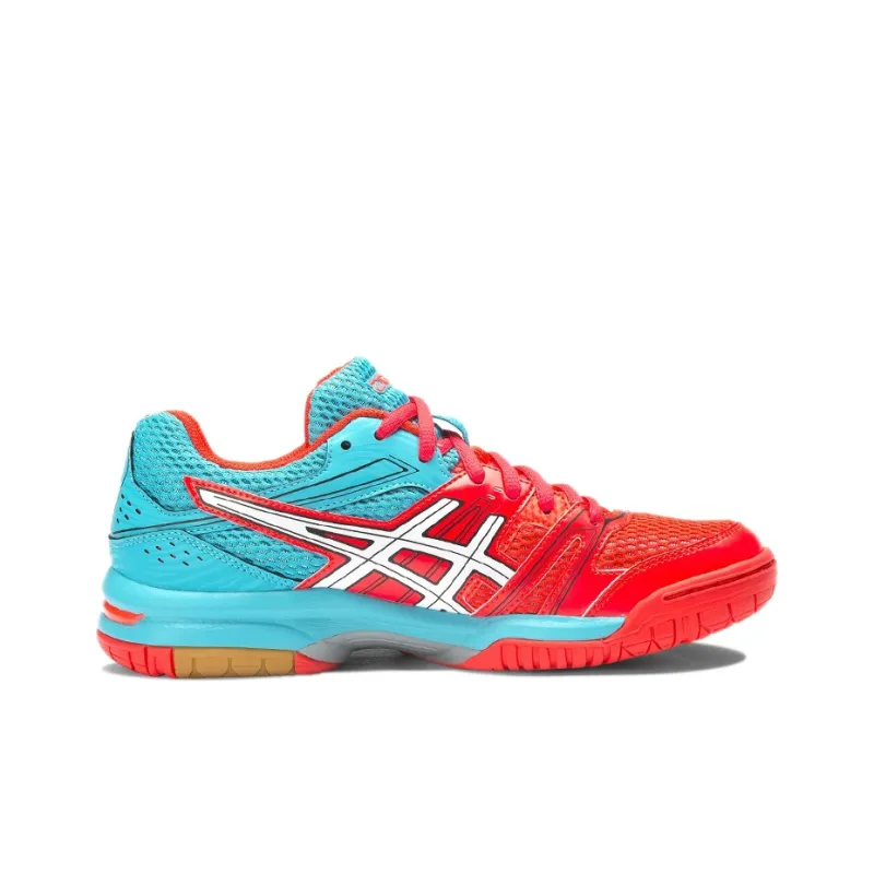 Asics Gel-Rocket 7 Anti-Slip Wear-Resistant Low-Top Running Shoes Women's Sunrise Red Blue-1