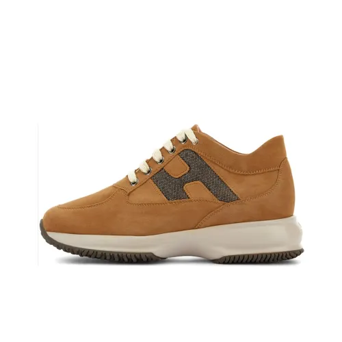 HOGAN Interactive Cushioning Anti-Slip And Wear-Resistant Low-Top Sports Casual Shoes Women's Brown