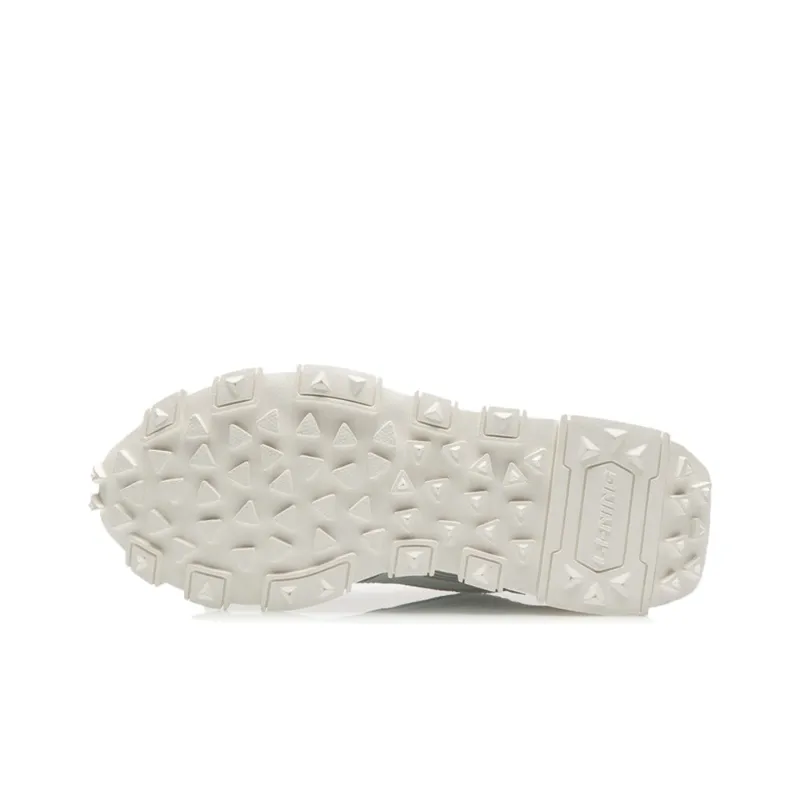 LiNing Cushioning Rebound Low Top Running Shoes Women's Pearl White-4
