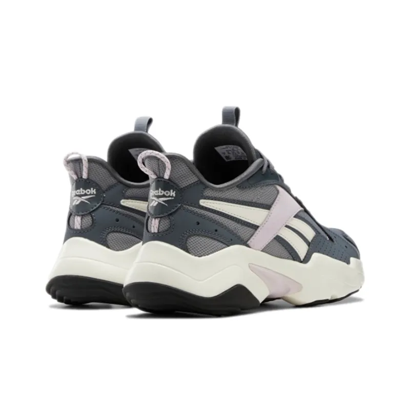 Reebok Turbo Restyle Non-slip Wear-resistant Shock Absorption Low-Top Running Shoes Women's Gray Blue-4