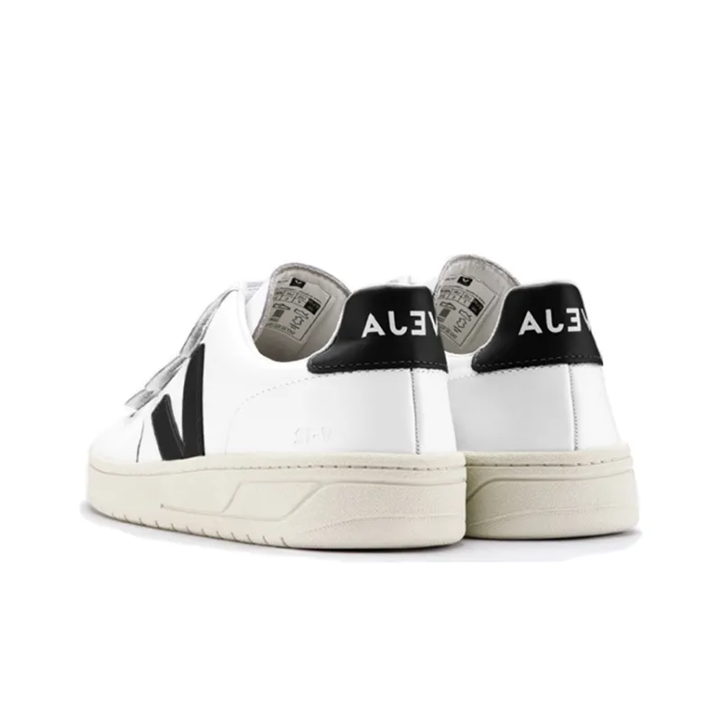 VEJA V lock Velcro 'White Black'-2