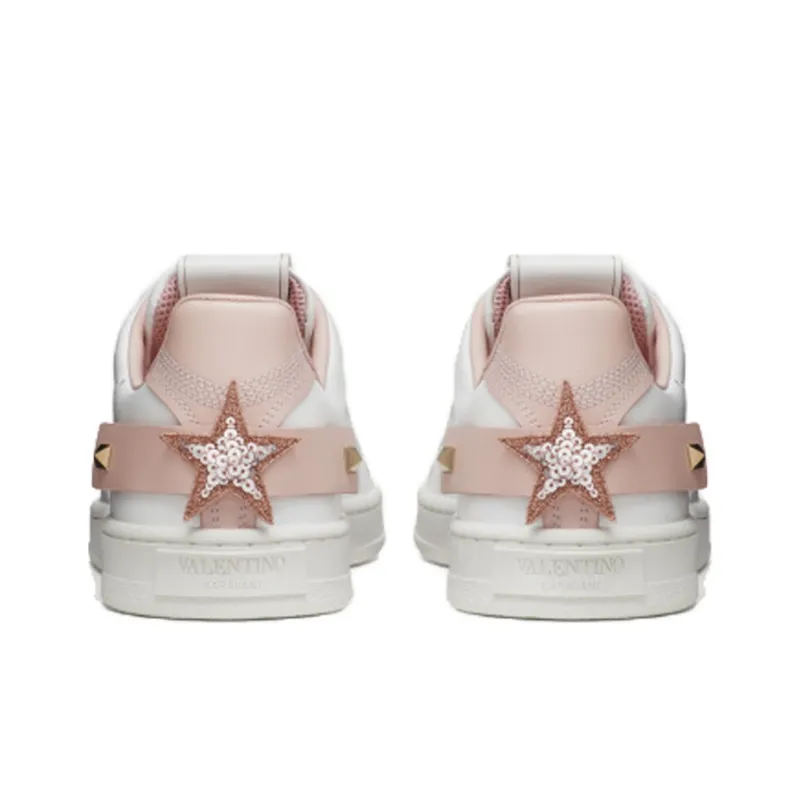 Valentino Backnet Skateboard Shoes Women's Low Top Pink-3