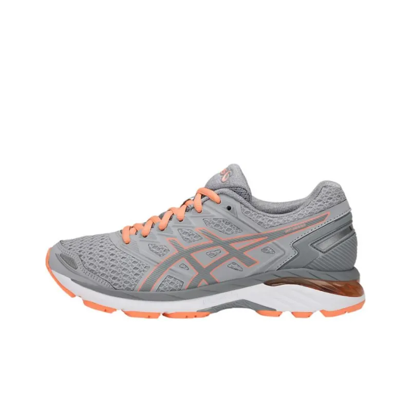 Asics GT-3000 5 Durable Breathable Low-Top Running Shoes Women's Gray Orange D-Width-0