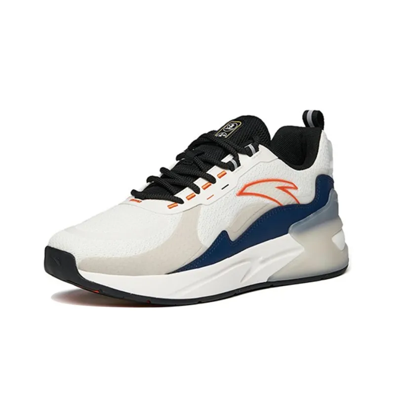 Anta Pursuing Clouds Durable Breathable Low-Top Sports Casual Shoes Men's White Black Blue-2