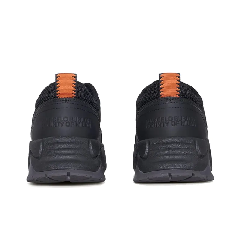 MARCELO BURLON COUNTY OF MILAN Burlon Cushioned Wear-Resistant Slip-Resistant Low-Top Casual Shoes Men's Black-2