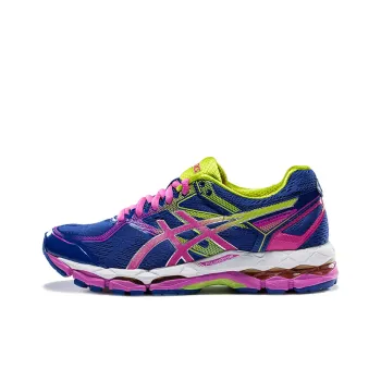 Asics Anti-Slip Wear-Resistant Low-Top Running Shoes Women's Deep Blue Pink