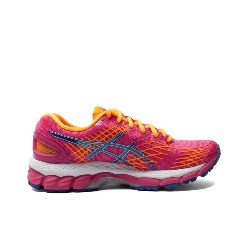 Asics GEL-Nimbus 17 Anti-Slip And Wear-Resistant Breathable Low-Top Running Shoes Women's Fuchsia Blue-1