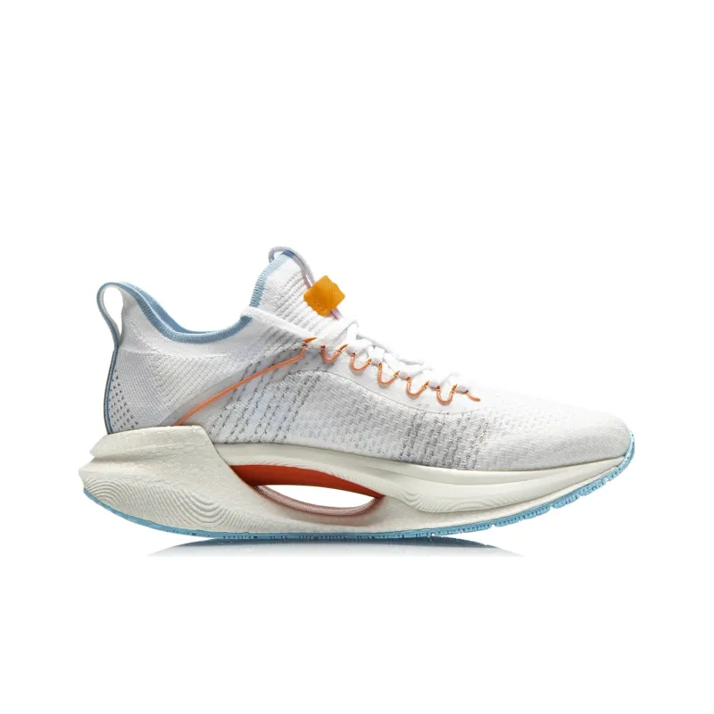LiNing Jueying Essential Cushioning Anti Slip And Wear Resistant Low Top Running Shoes White Blue Yellow-1