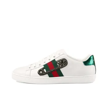 GUCCI ACE Stylish Skateboarding Shoes Women's White