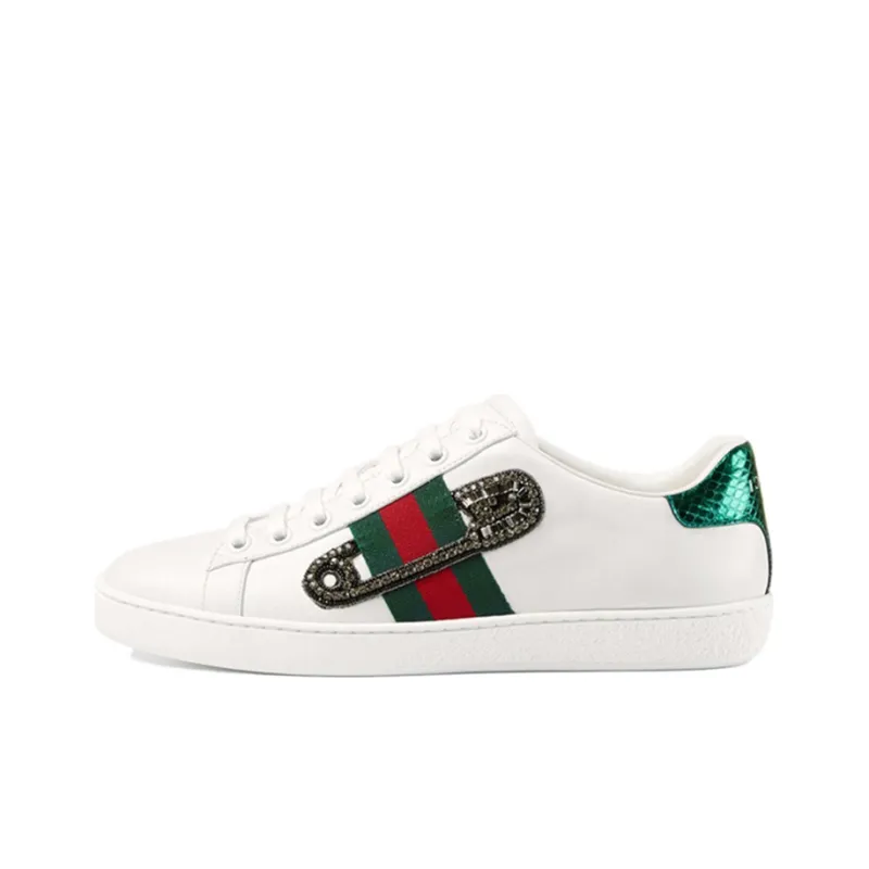 GUCCI ACE Stylish Skateboarding Shoes Women's White-0