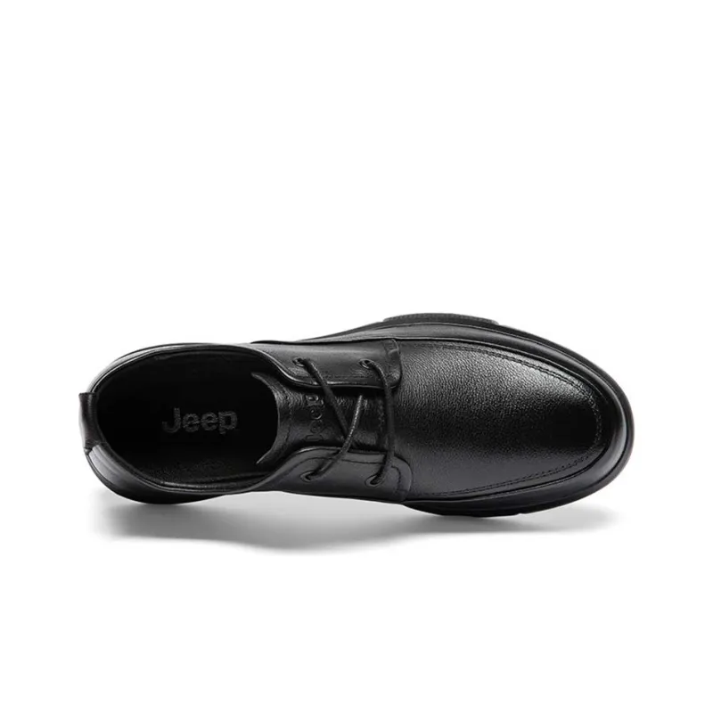 Jeep Dress Shoes Men Low Top Black-3