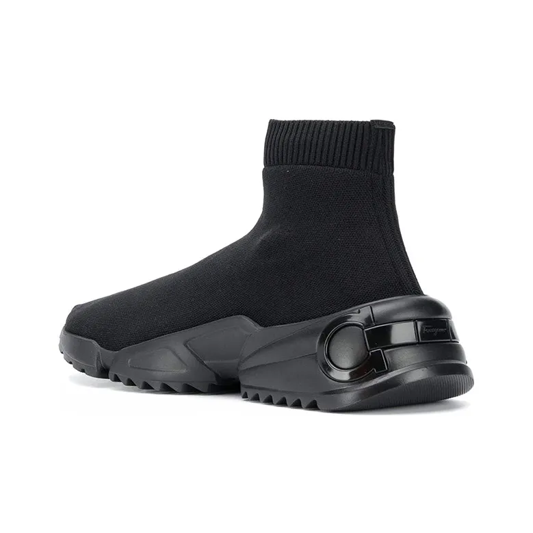 FERRAGAMO High Top Casual Shoes Men's Black-2