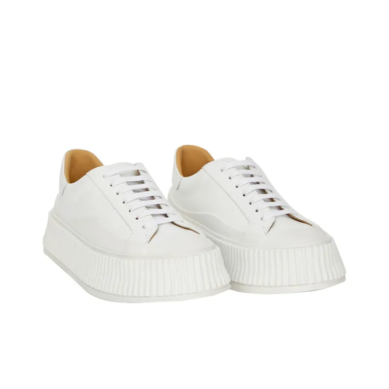 JIL SANDER Low Top Stylish Skateboarding Shoes Women's White-2