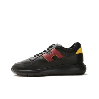 HOGAN Interactive³ Anti-Slip Wear-Resistant Low-Top Casual Shoes Men's Black