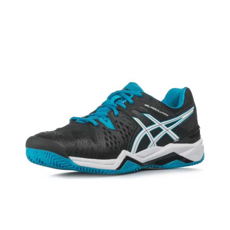 Asics Gel-Resolution 6 Tennis Shoes Men Low-Top Black/Blue-2
