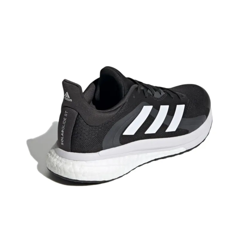 Adidas Solar Glide 4 ST Low Top Running Shoes Women's Black White-3