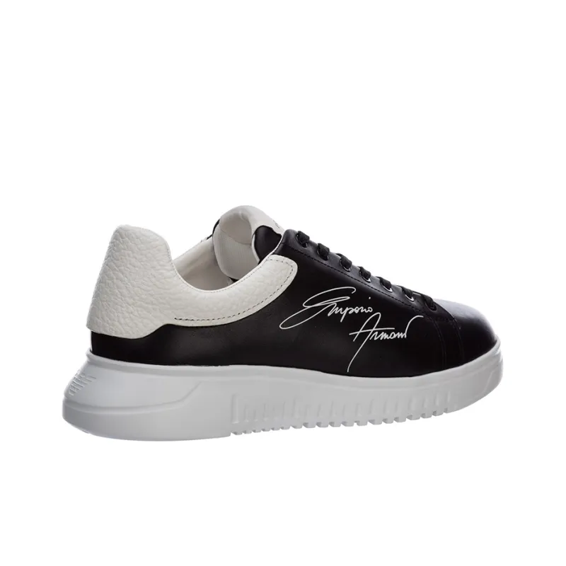 EMPORIO ARMANI Signature Logo-Printed Low-Top Sneakers-4