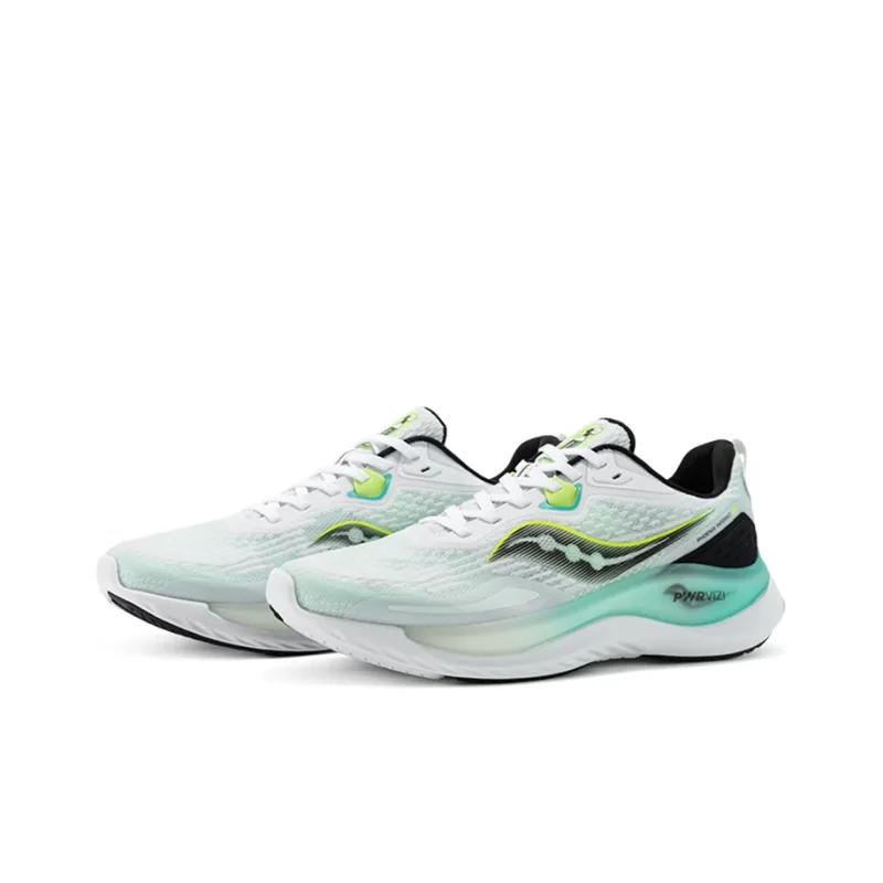 Saucony Phoenix Inferno 2 Cushioning Anti Slip And Wear Resistant Low Top Casual Running Shoes Men's White Green-2