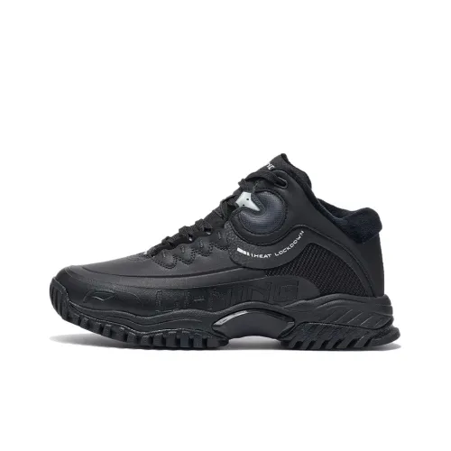 LiNing Dominator Lite Cushioned Anti-Slip Wear-Resistant Warm Reflective Mid-Top Running Shoes Women's Black