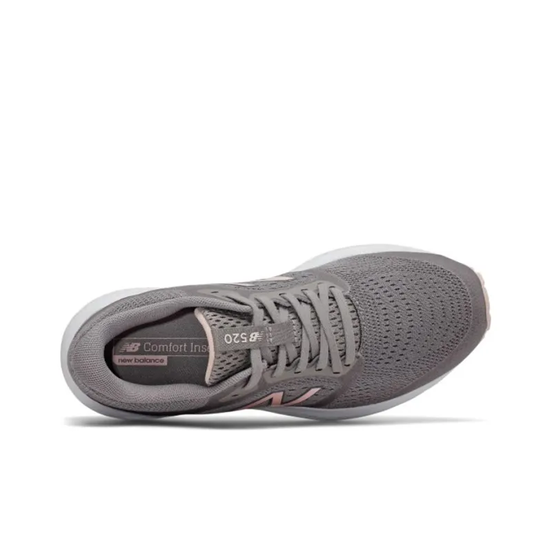 New Balance NB 520 V6 Wear-resistant And Waterproof Low-Top Running Shoes Women's Gray Pink White-2