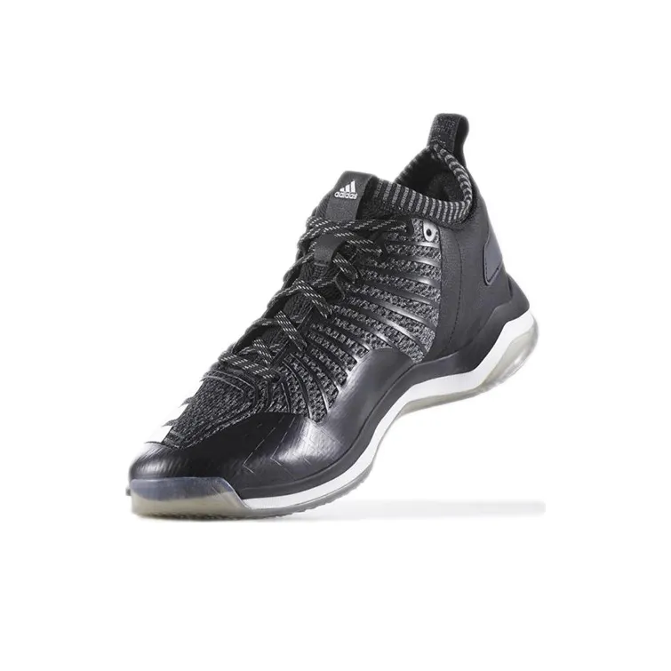 Adidas Icon Trainer Abrasion Resistant Slip Resistant Mid Top Running Shoes Men's Black White-2