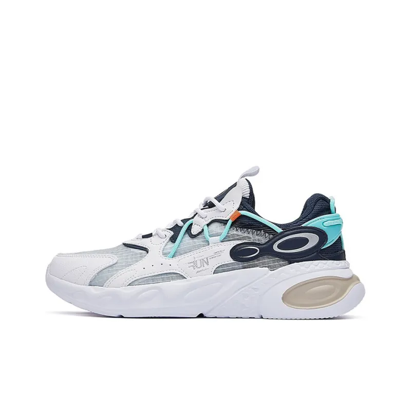 361° Dragon Eye 2.0 Slip Resistant Breathable Lightweight Low Top Casual Shoes Men's White Blue-0