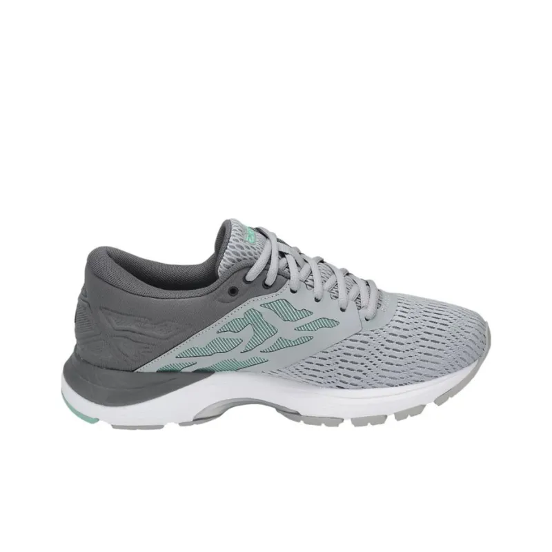 Asics Gel-Flux 5 Slip-Resistant Low-Top Running Shoes Women's Gray White Green-1