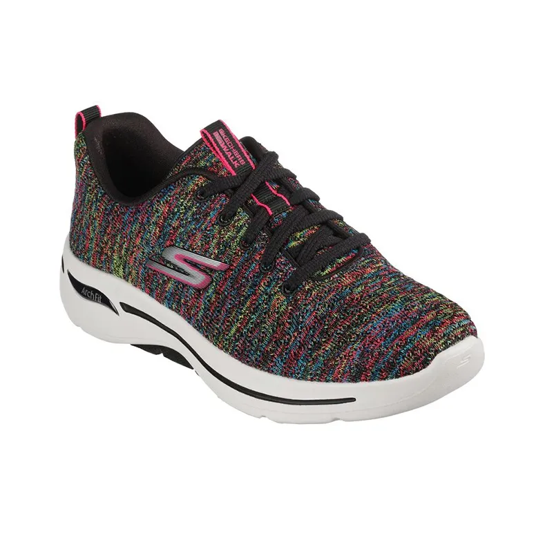 Skechers Go Walk Arch Fit Glee Cushioning Anti-Slip And Wear-Resistant Low-Top Casual Shoes Women's Black Pink-2