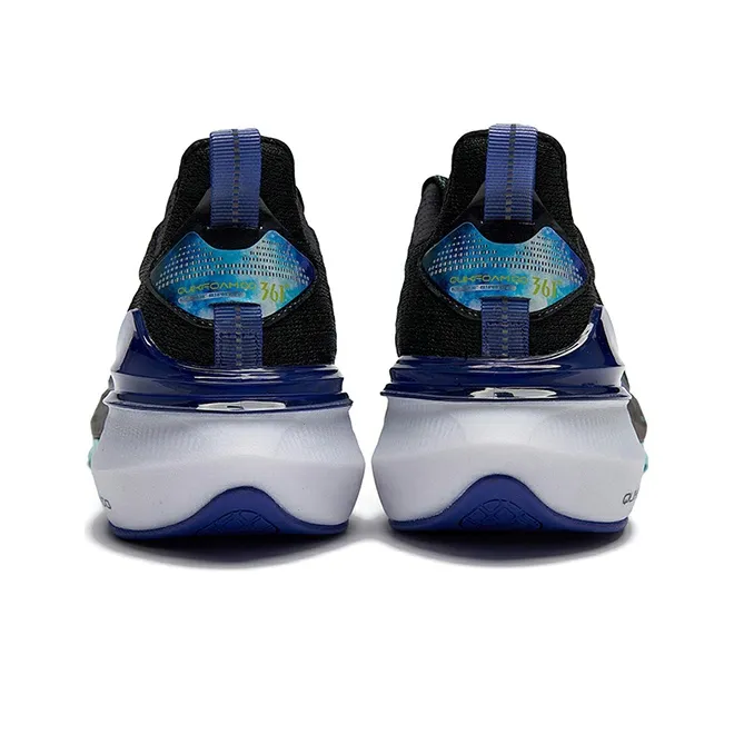 361° Shock Absorbers With Slip Resistant And Abrasion Resistant Properties Low Top Running Shoes Men's Black Blue-2