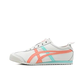 Onitsuka Tiger Mexico 66 Slip on Shoes White Aqua Orange
