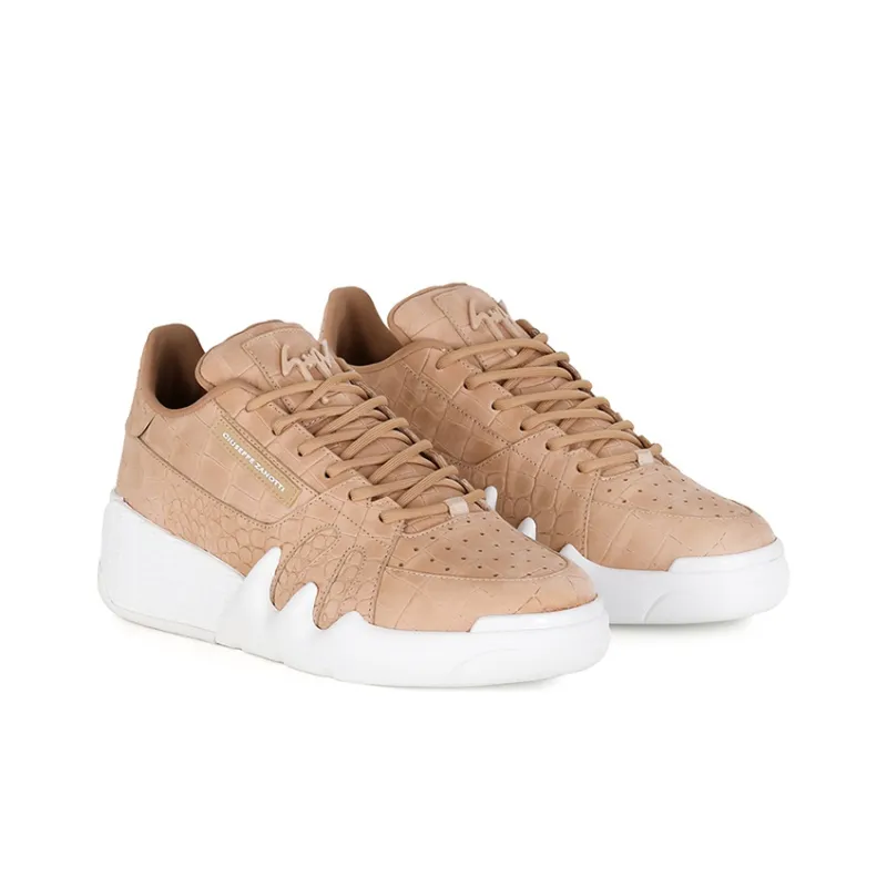 Giuseppe Zanotti/GZ Talon Cushioned Slip-Resistant Lightweight Height Increasing Low-Top Casual Shoes Men's Beige-2