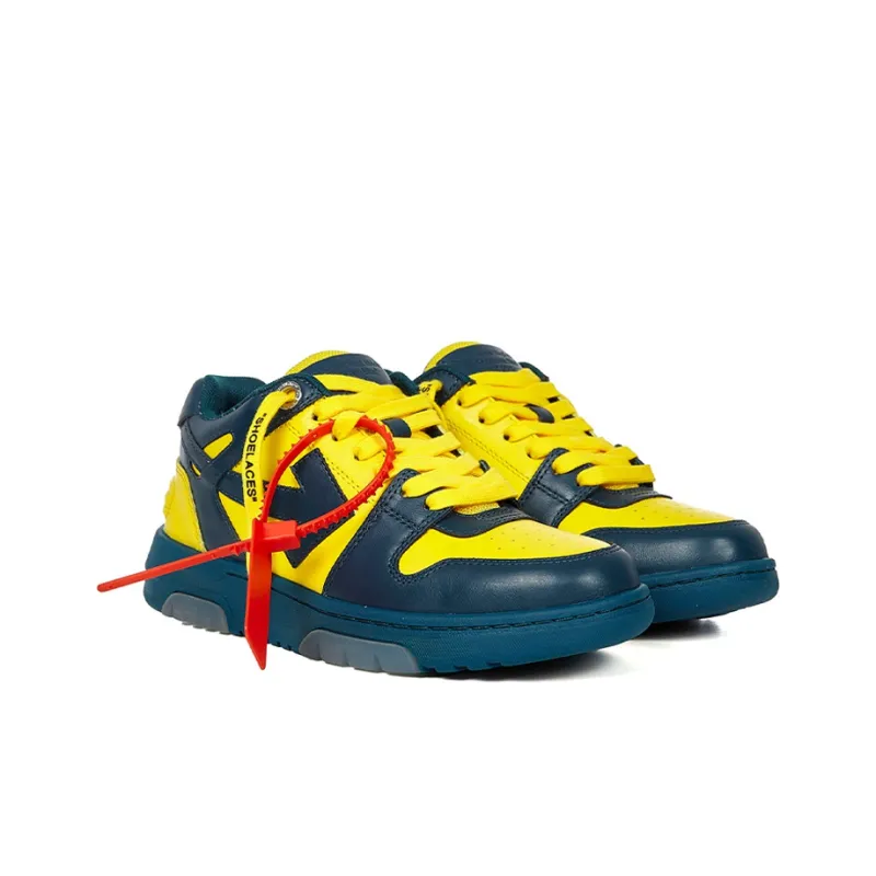 OFF WHITE Out Of Office Low Sneakers Blue/Yellow Women's-3