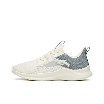 Anta Running Collection Cushioning Anti-Slip And Wear-Resistant Low-Top Running Shoes White Green