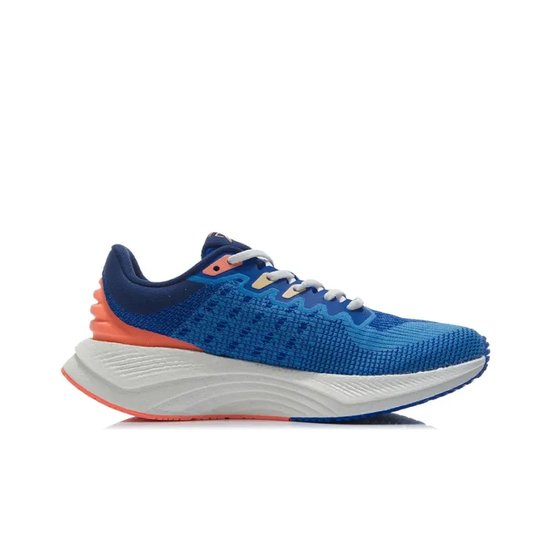 LiNing YueYing Cushioning, Slip Resistant, And Abrasion Resistant Low Top Running Shoes Blue White Orange-1
