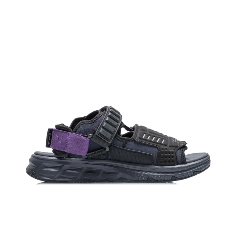 LiNing Beach Sandals Men's Black Gray-1