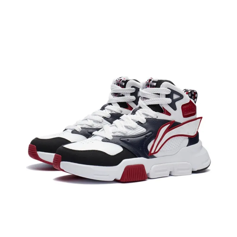 LiNing Shock Absorbers With Slip Resistant And Abrasion Resistant Properties High Top Casual Shoes Men's-2
