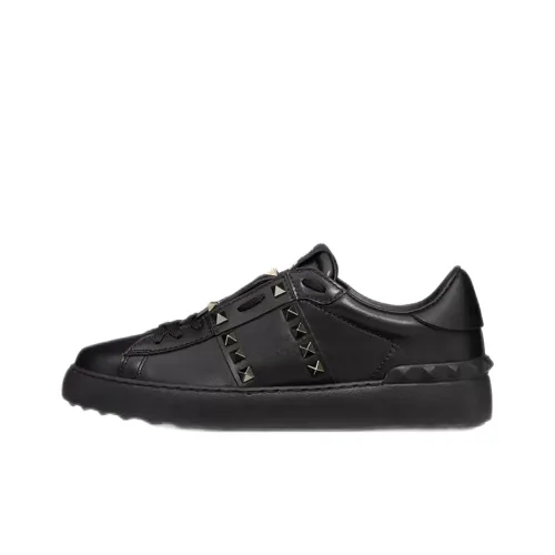 Valentino Open Skateboard Shoes Women's Low-Top Black