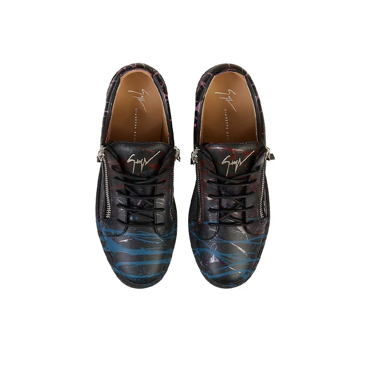 Giuseppe Zanotti/GZ Frankie Low Top Skateboard Shoes Men's Black-4