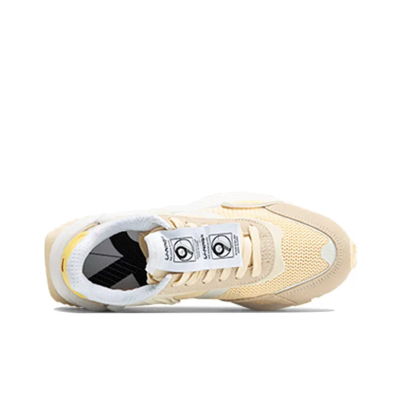 LiNing Fangyuan Eternal Cushioned Slip-Resistant Breathable Lightweight Low-Top Running Shoes Women's Vanilla Yellow-2