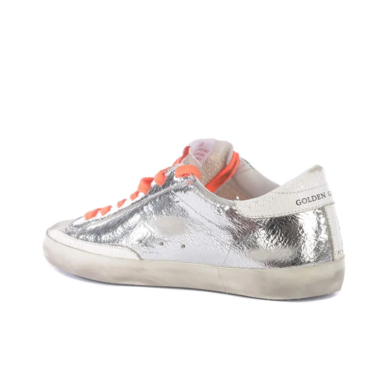 Golden Goose Super Star Stylish Skateboarding Shoes Men's Silver-3